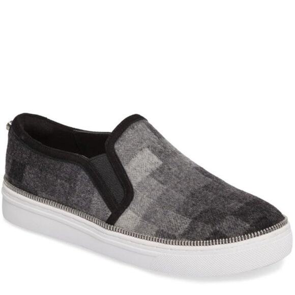 Botkier Harper Slip On Sneaker in Grey Graphic Women's Size 7.5 Medium NEW - Picture 1 of 11